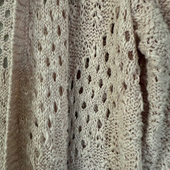 Maurices Womens Open Front Crochet Cardigan Pink Sweater Size M - Picture 4 of 12